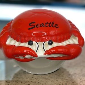 Crab Kitchen Sponge Holder Vintage Seattle Souvenir